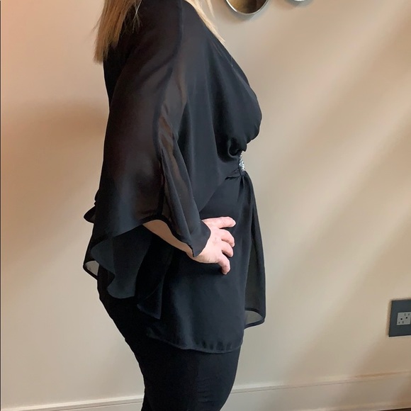 Dressy sheer blouse with embellishment - Picture 2 of 5